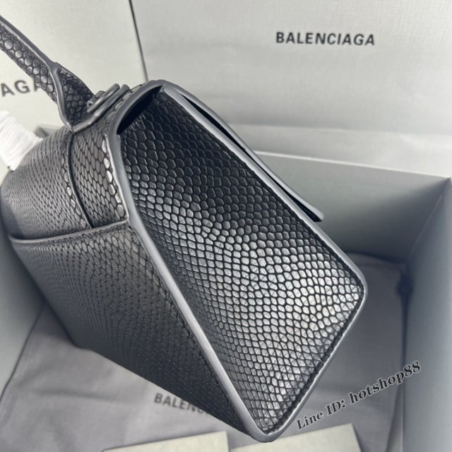 Balenciaga專櫃爆款Hourglass蛇紋沙漏包 巴黎世家蛇紋牛皮手提包 fyj1493